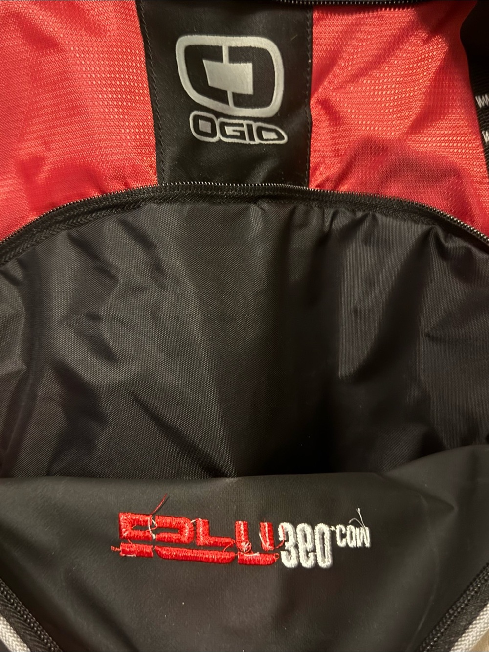 OGIO Red and Black Duffel Bag with Logo - Picture 13 of 15